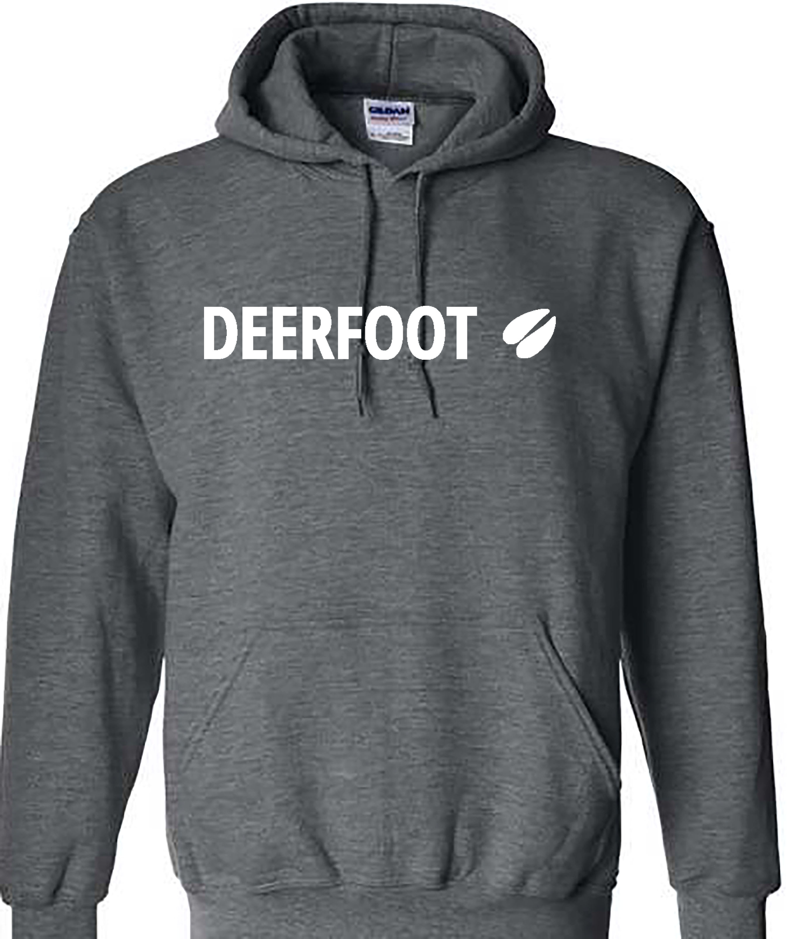 Deerfoot Logo on Dark Heather Hoodie